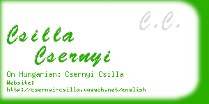 csilla csernyi business card